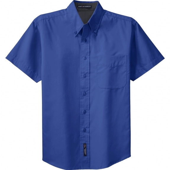 Royal/Classic Navy Port Authority Short Sleeve Easy Care Custom Shirt 