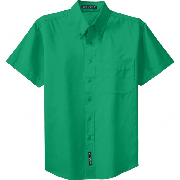 Court Green Port Authority Short Sleeve Easy Care Custom Shirt 