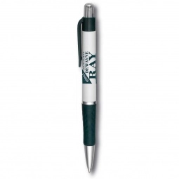 Two-Tone Retractable Promotional Pen w/ Rubber Grip