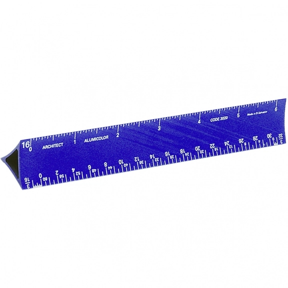 Blue Hollow Triangular Architect Scale Customized Rulers - 6"