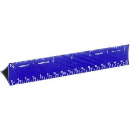 Blue Hollow Triangular Architect Scale Customized Rulers - 6"