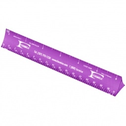 Purple Hollow Triangular Architect Scale Customized Rulers - 6"