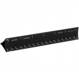 Black Hollow Triangular Architect Scale Customized Rulers - 6"