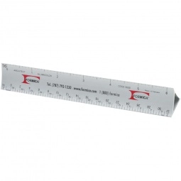 Silver Hollow Triangular Architect Scale Customized Rulers - 6"