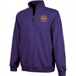 Purple Charles River Crosswind Quarter Zip Custom Sweatshirts