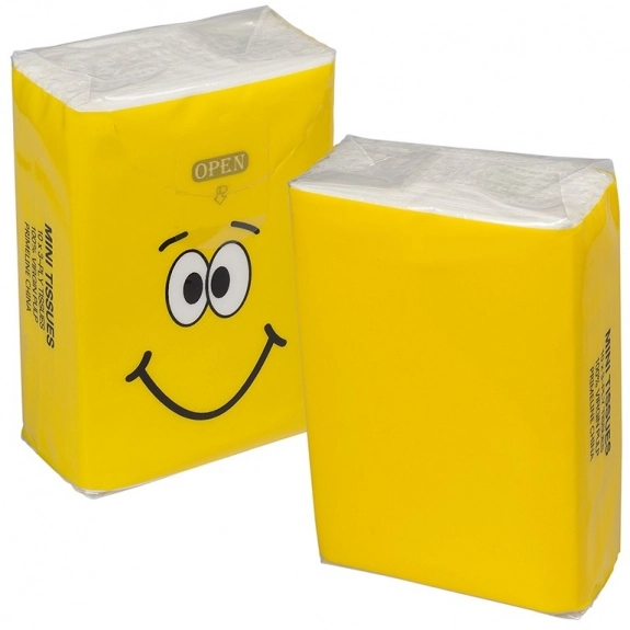 Yellow Full Color Goofy Group Mini Custom Tissue Packets