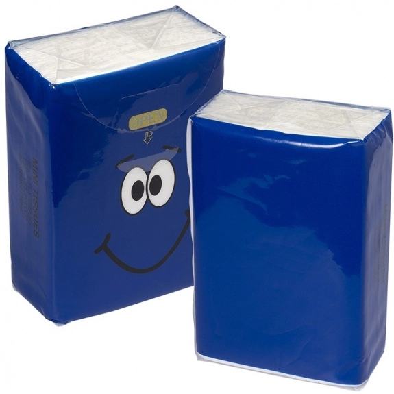 Blue Full Color Goofy Group Mini Custom Tissue Packets