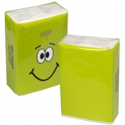 Lime Green Full Color Goofy Group Mini Custom Tissue Packets