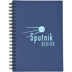 Blue - Rubberized Spiral Bound Custom Notebook