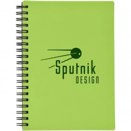 Lime Green - Rubberized Spiral Bound Custom Notebook