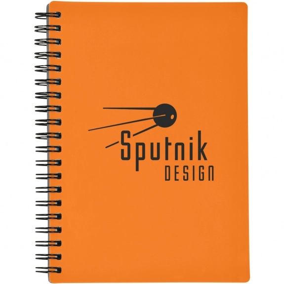 Orange - Rubberized Spiral Bound Custom Notebook