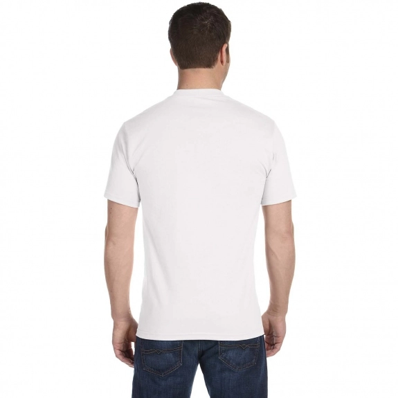 Back Gildan DryBlend 50/50 Logo T-Shirt - White