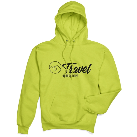 Lime - Hanes Ecosmart Custom Hooded Sweatshirt - Unisex