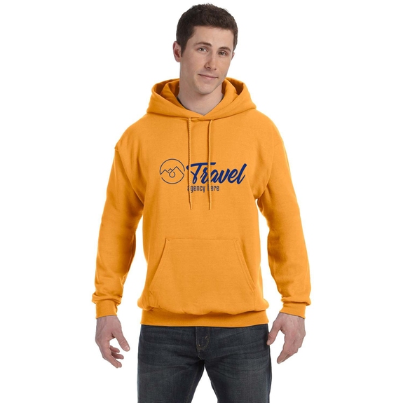 Gold - Hanes Ecosmart Custom Hooded Sweatshirt - Unisex