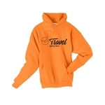Safety Orange - Hanes Ecosmart Custom Hooded Sweatshirt - Unisex