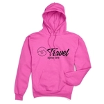 Safety Pink - Hanes Ecosmart Custom Hooded Sweatshirt - Unisex