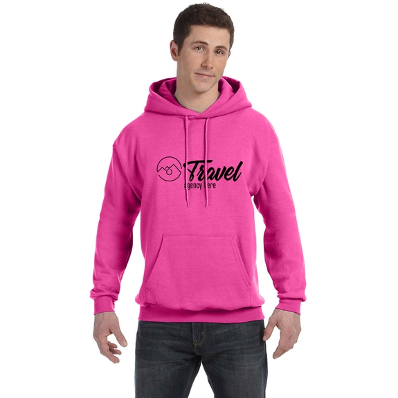 Wow Pink - Hanes Ecosmart Custom Hooded Sweatshirt - Unisex