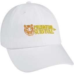 White - Washed Cotton Custom Embroidered Cap