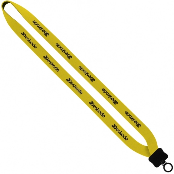 Yellow Neoprene Customized Lanyards with O-Ring