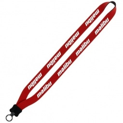 Red Neoprene Customized Lanyards with O-Ring