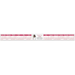 White Full Color Computer Stick-On Custom Calendar Strip - Horizontal