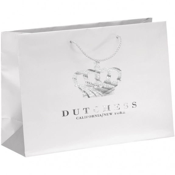 White Matte Laminated Finish Shopping Promotional Tote Bag
