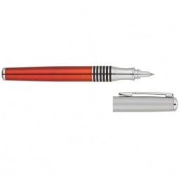 Orange Bande Promotional Rollerball Pen w/Rubber Accents