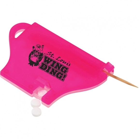 Trans. Pink Custom Mints and Toothpick Dispenser - Coffee Cup