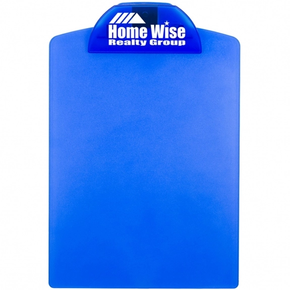 Translucent Blue Letter Sized Custom Clipboard
