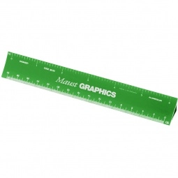Green Hollow Triangular Engineer Scale Customized Rulers - 6"
