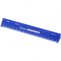 Blue Hollow Triangular Engineer Scale Customized Rulers - 6"