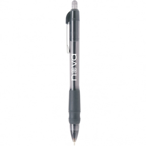 Black MaxGlide Click Corporate Custom Pens w/ Rubber Grip