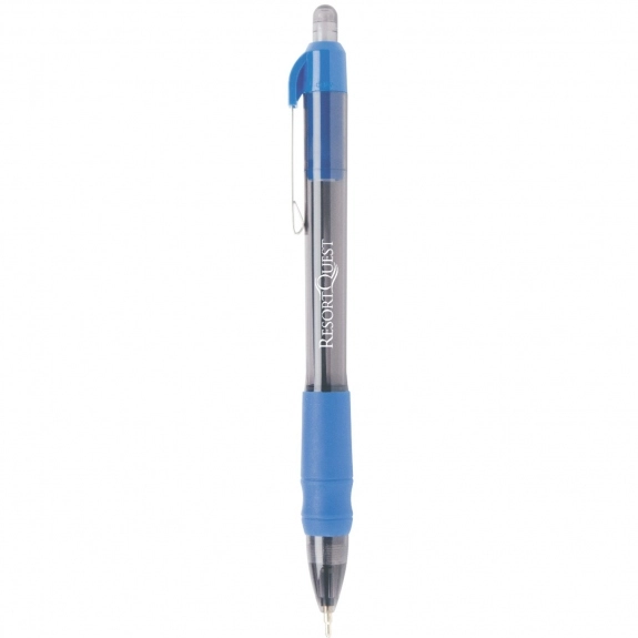 Dark Blue MaxGlide Click Corporate Custom Pens w/ Rubber Grip
