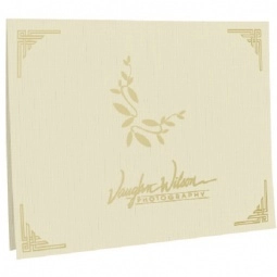 Ivory Linen Custom Certificate Folder - 11.75"w x 9.25"h