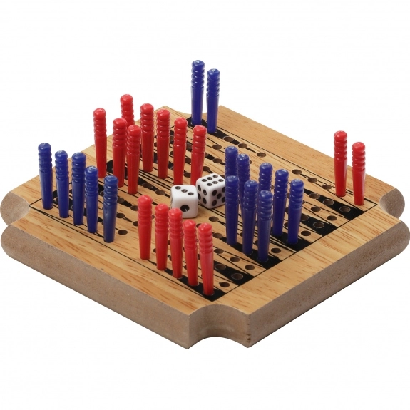 Backgammon - 4 Piece Wood Game Custom Coaster Set