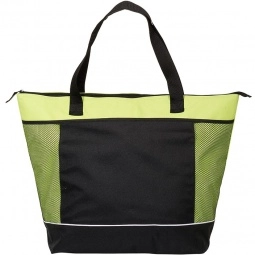 Lime Green Insulated Promotional Cooler Tote Bag - 22"w x 16"h x 7.5"d