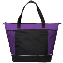 Purple Insulated Promotional Cooler Tote Bag - 22"w x 16"h x 7.5"d