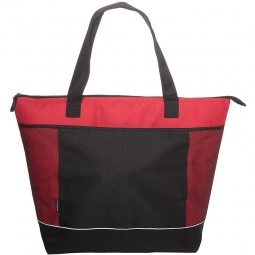 Red Insulated Promotional Cooler Tote Bag - 22"w x 16"h x 7.5"d