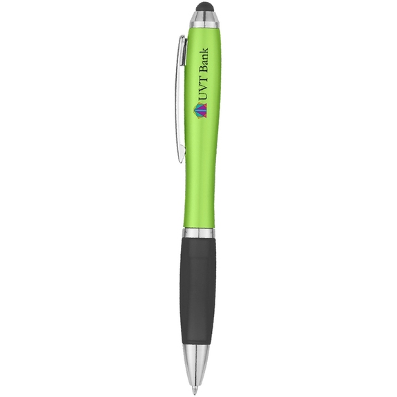 Black/lime green - Satin Promotional Stylus Pen