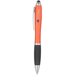 Black/orange - Satin Promotional Stylus Pen