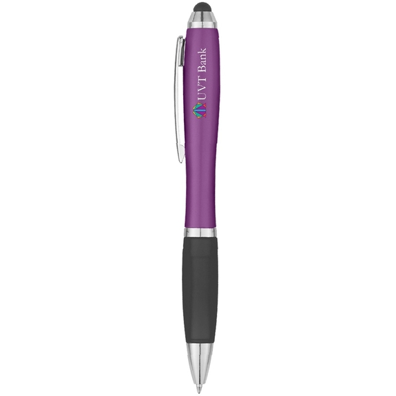 Black/purple - Satin Promotional Stylus Pen