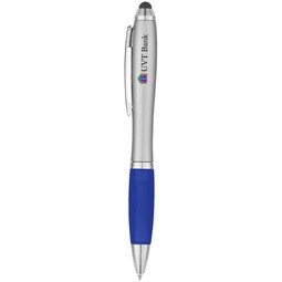 Silver/blue - Satin Promotional Stylus Pen