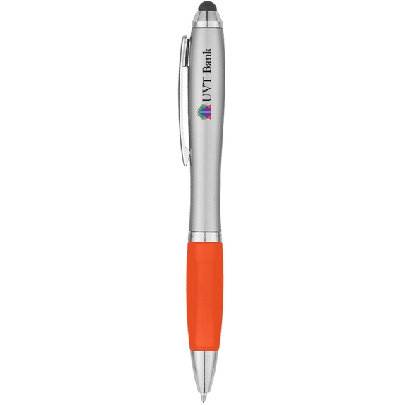Silver/orange - Satin Promotional Stylus Pen