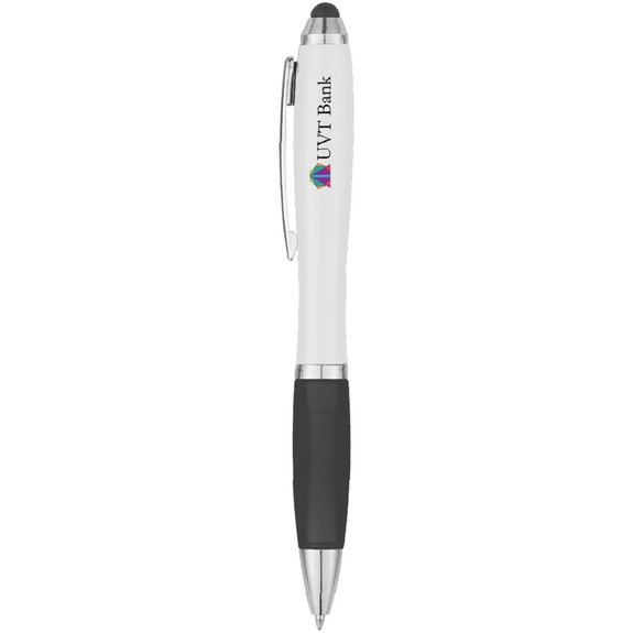 Black/white - Satin Promotional Stylus Pen
