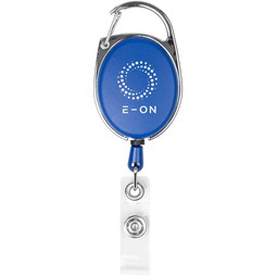 Custom Logo Retractable Badge Holder w/ Carabiner