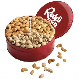 3-Way Promotional Nuts in Custom Tin - 1.5 lb.