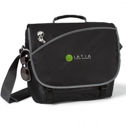 Black Freestyle Computer Personalized Messenger Bag - 17" 