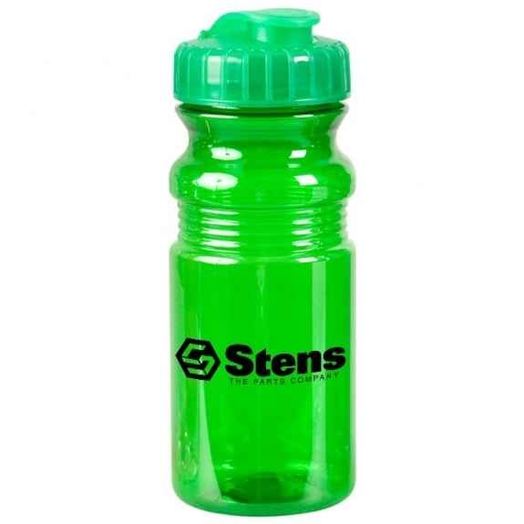Green Biodegradable Translucent Logo Water Bottle - 20 oz.