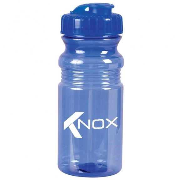 Blue Biodegradable Translucent Logo Water Bottle - 20 oz.