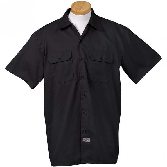 Black Dickies Short-Sleeve Custom Work Shirt